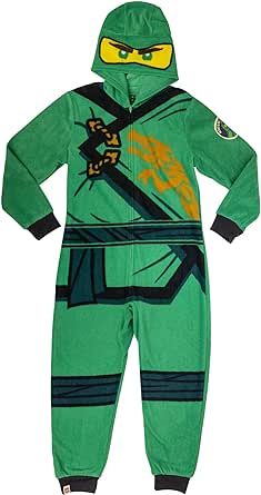 LEGO Ninjago Boy's Pajamas One-Piece Hooded Unionsuit Onesie