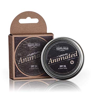 Animated - Fresh-Brewed Black Coffee Aroma - Premium Beard Balm for Men | Dry Oil Beard Conditioner | 2 Oz Stainless Steel Tin