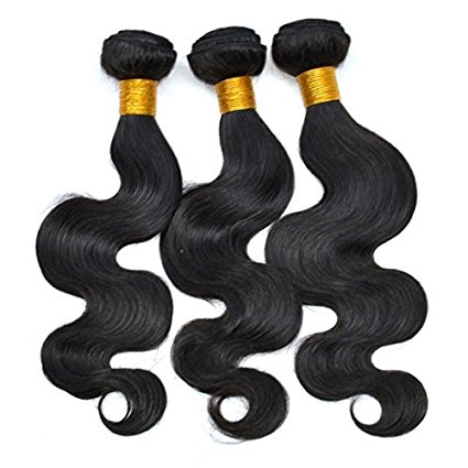 Mixed Length 3 Bundles Brazilian Body Wave Hair 100% Virgin Brazilian Human Hair (16 18 20) 150g