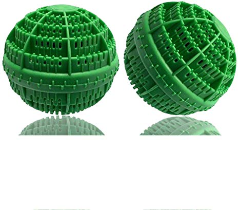 BERON Set of 2 Eco-Friendly Laundry Balls for 1500 Washings (Green)