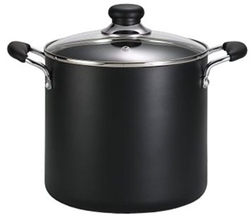 T-fal A92279 Specialty Total Nonstick Dishwasher Safe Oven Safe Stockpot Cookware, 8-Quart, Black