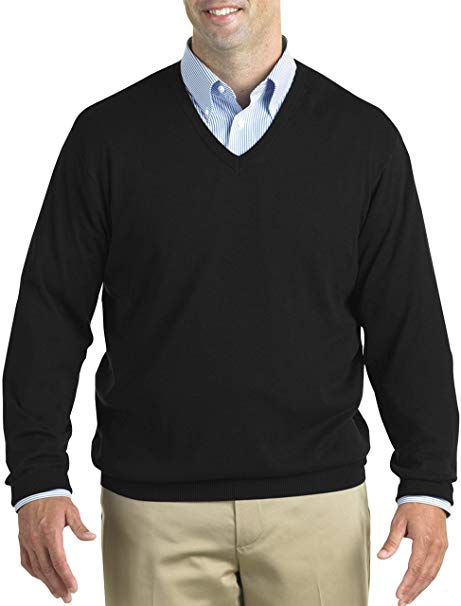 Harbor Bay by DXL Big and Tall V-Neck Pullover