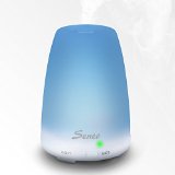 Seneo 100 ml Essential Oil Diffusers for Aromatherapy Ultrasonic Cool Mist Aroma Humidifiers with Auto Shut-off and 7 Color LED Lights for Home Office Bedroom Room