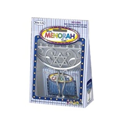 Rite-Lite Judaica Mini Aluminum Menorah includes Mini Candles