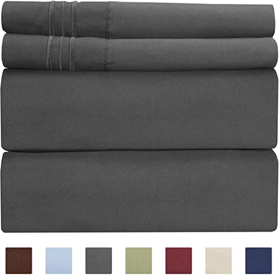 Extra Deep Pocket Sheets - 4 Piece Sheet Set - Cal King Size Sheets Deep Pocket - Extra Deep Bed Sheets - Deep California King Fitted Sheet Set - Super and Ultra Deep Sheets - for Extra Deep Mattress