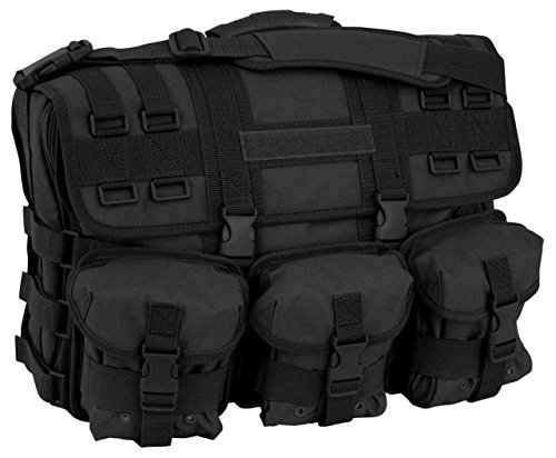 Code Alpha Tactical Gear Computer Messenger Bag, Black, 17 1/2in.x12 1/4in.x6in.