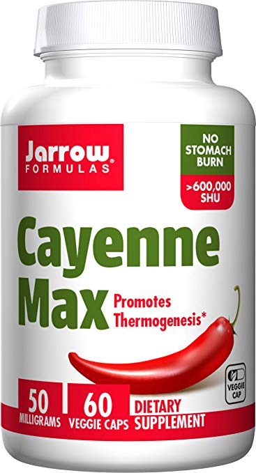 Jarrow Formulas Jarrow Formulas, Cayenne Max, Promotes Thermogenesis, 50 Mg, 60 Veggie Capsules, 60 Veggie Capsules, 60Count
