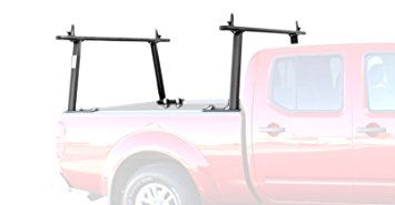 AA-Racks Model APX25 Extendable Aluminum Pick-Up Truck Ladder Rack Black (No drilling required)