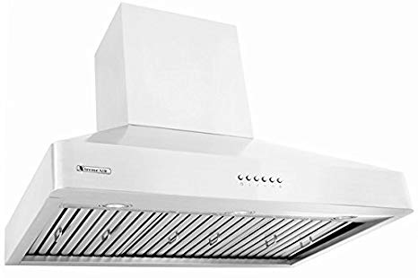 XtremeAIR Deluxe Series DL08-W42, 42", LED lights, Baffle Filters W/ Grease Drain Tunnel, Wall Mount Range Hood