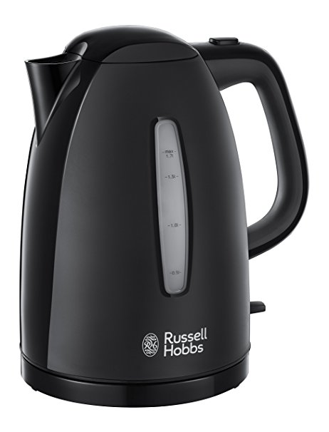 Russell Hobbs 21271 Textures Plastic Kettle, 1.7 L, 3000 W - Black