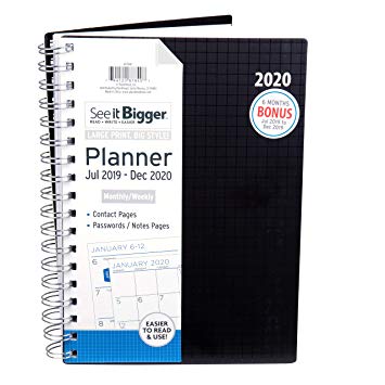PlanAhead See It Bigger 18 Month Planner, Assorted Colors (18 Month 2019-2020)