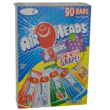 Airheads Chewy Fruit Candy, Variety Pack, 90 Count 3.1lbs