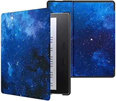 MoKo Case Fits All-New Kindle Oasis (9th and 10th Generation ONLY, 2017 and 2019 Release), Premium Ultra Lightweight Shell Cover with Auto Wake/Sleep - Blue Sky Star