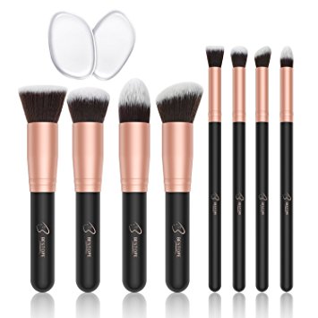 BESTOPE Makeup Brushes 8 Pieces Makeup Brush Set Professional Face Eyeliner Blush Contour Foundation Cosmetic Brushes for Powder Liquid Cream (HZ104)