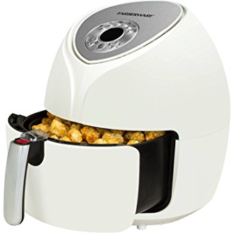 5L Fast Cooking Digital Temperature Control Air Fryer with Large Basket Holder, White