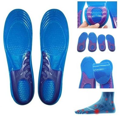 chinkyboo Massaging Silicon Gel insoles for Sore Feet Relief, Shock Absorption, Running / Hiking