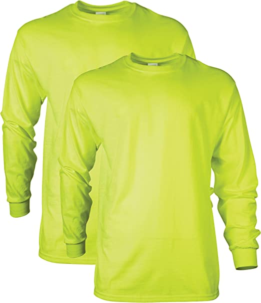 Gildan Mens Ultra Cotton Long Sleeve T-Shirt, Style G2400, 2-Pack