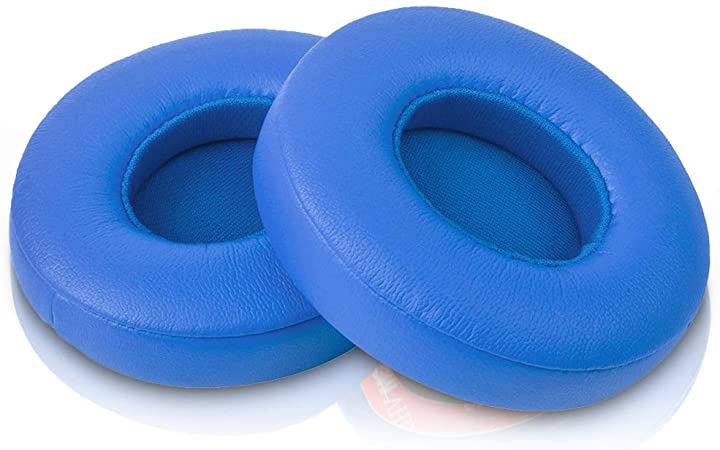 Beats Solo Replacement Ear Pads by Link Dream - Replacement Ear Cushions Kit Memory Foam Earpads Cushion Cover for Solo 2.0/3.0 Wireless Headphone 2 Pieces (Blue)