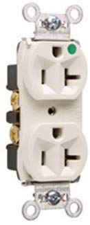 Legrand-Pass & Seymour 8300HLA Pass & Seymour TR-8300HLA-TAMPER-RESISTANT Compact Hospital Grade Duplex Receptacle 20A 125V, Light Almond