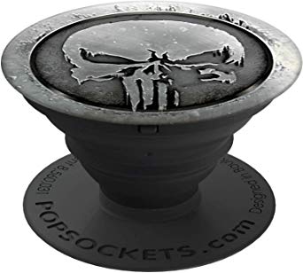 PopSockets: Collapsible Grip & Stand for Phones and Tablets - Marvel - Punisher MonoChrome