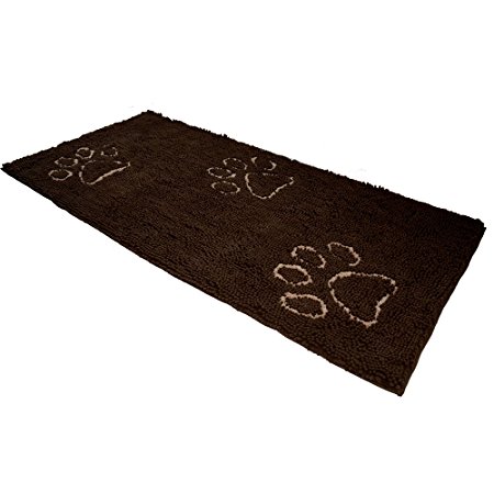 Dog Doormat for Dirty Dogs - Microfiber Absorbent Pet Door Mat, Brown