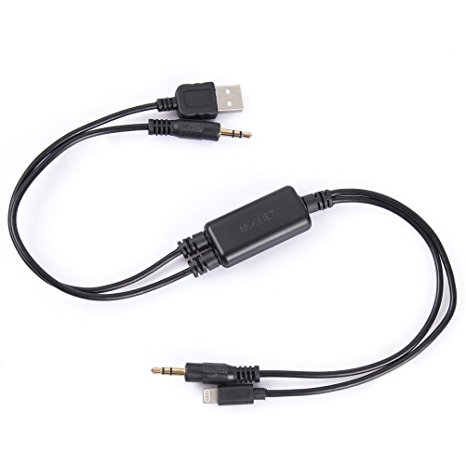 Moonet BMW Mini USB Interface Adapter Cable for iPhone 5 6 6 Plus iPod iPad - 3.5mm