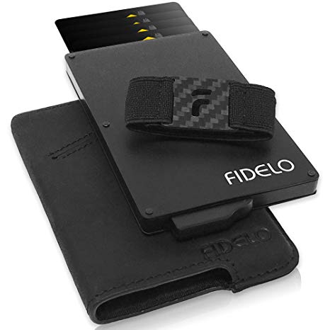 FIDELO Minimalist Wallet for Men – RFID Slim Credit Card Holder