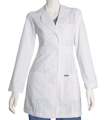 Grey's Anatomy Women's Junior Fit 34-Inch Three-Pocket Princess-Seamed Lab Coat