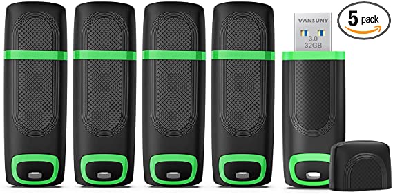 Vansuny 5 Pack 32GB USB 3.0 Flash Drives - 60MB/s, High Speed USB Drives USB3.0 Thumb Drives Memory Sticks Zip Drives Jump Drives Pendrives