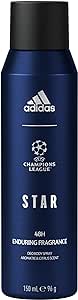 Adidas UEFA Star Edition Deo Body Spray Déodorant Homme Formule Vegan Protection 48 heures, 150 ml