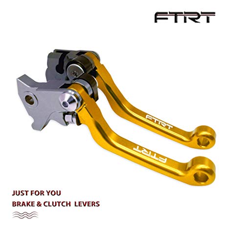 FTRT Pivot Dirt bike Brake Clutch Levers for Suzuki DR250R 1997-2000,DRZ400S/DRZ400SM 2000-2017 Gold