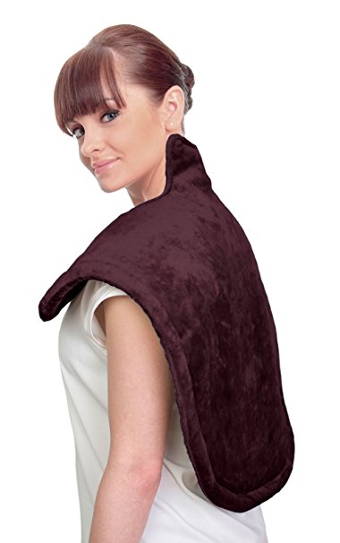 uComfy neck & shoulder heat wrap with 6 settings - As Seen on TV, Burgundy