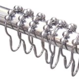 Wrenwane Shower Curtain Hooks - 100 Stainless Steel Polished Chrome Set of 12 Rings