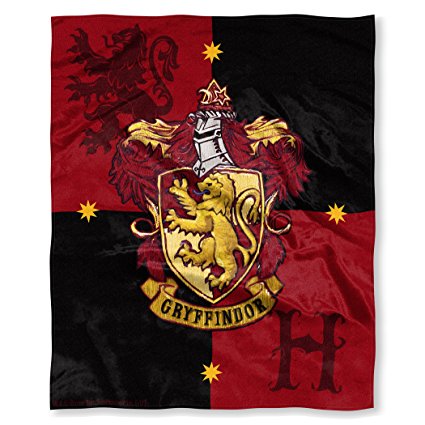 Harry Potter House Crests Silk Touch Throw 50" x 60"- Choose From All 4 Houses