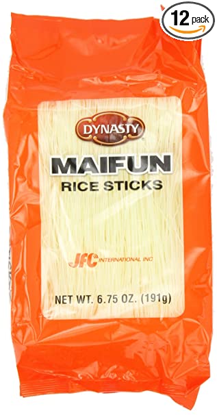 Dynasty Maifun Rice Stick, 6.75-Ounce Bags (Pack of 12)
