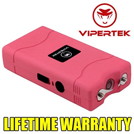 VIPERTEK PINK VTS-880 60 MV Rechargeable Police Mini Stun Gun   Taser Case