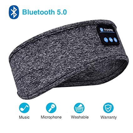 Sleep Headphones, Bluetooth Sleep Headphones,Headband Headphones with Built -in Speakers, Sports Headband with Bluetooth Headphones for Sleeping, Running, Yoga (Grey)