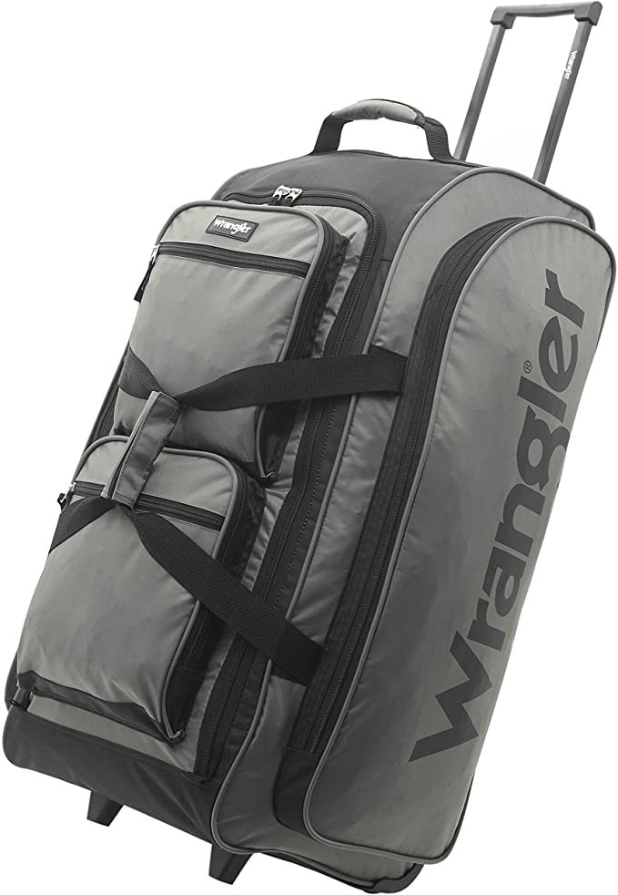 Wrangler 30" Multi-Pocket Rolling Travel Duffel Bag