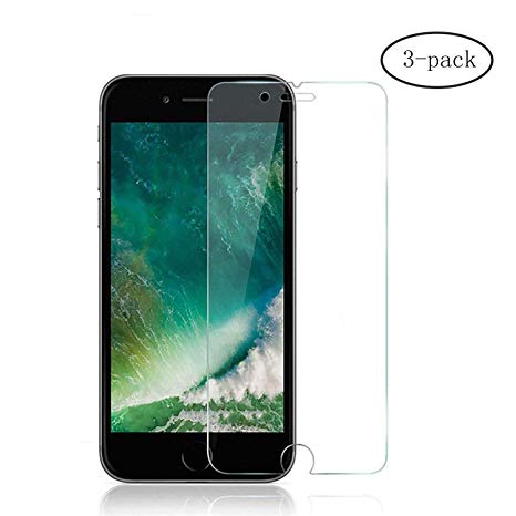 [3-Pack] Screen Protector Compatible for iPhone 8 Plus/7 Plus/6S Plus/6 Plus,9H Hardness,Anti-Fingerprint,Anti-Scratches,Tempered Glass Screen Protector Compatible for iPhone 8 Plus/7 Plus/6S Plus