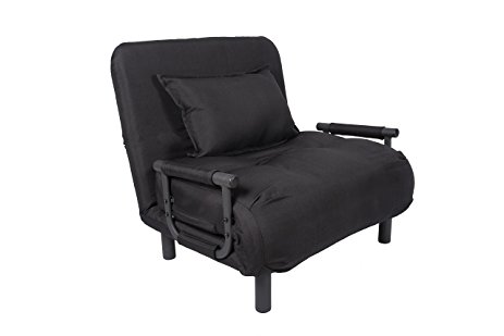 Pragma Bed SSCC-BLK03 Single Sleeper Convertible Chair, Black