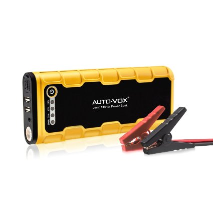 AUTO-VOX P1 Jump Starter 600A Peak 18000mAh for Heavy Duty Vehicles Portable and UltraSafe Car Starter Emergency Multifunctional Battery Charger Power Bank with LED Lights for Phones and Tablets