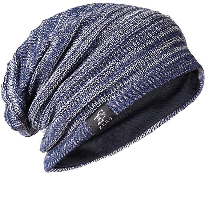 FORBUSITE Mens Slouchy Long Oversized Beanie Knit Cap for Summer Winter B08