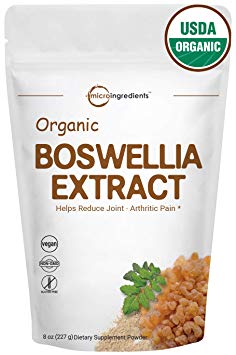 Pure Organic Boswellia Serrata Extract Powder, 8 Ounce, Powerfully Supports Joints, Knees, Bones, Hips, Migraine and Immune System. Non-GMO and Vegan Friendly.