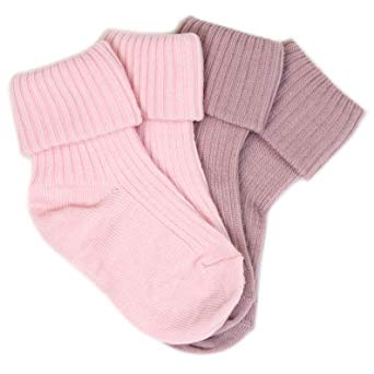 Wool Baby Socks from Woolino, Washable Merino Wool Infant Toddler Kids Socks, Newborn to 4 Years (Pack of 2)