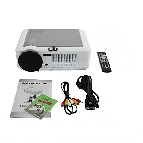 DBPOWER HD Ready LED Home Movie Projector USB HDMI 1080i/p PS3 Xbox PC 2000 lumens