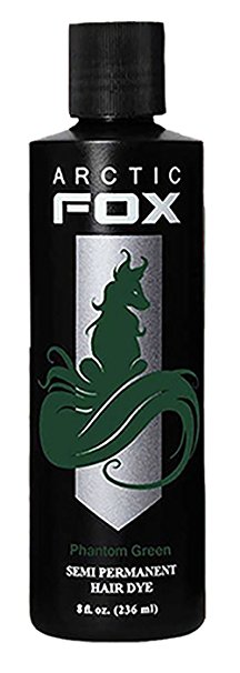 ARCTIC FOX 100% VEGAN SEMI PERMANENT HAIR COLOR DYE (8oz, Phantom Green)