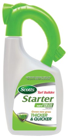 Scotts Turf Builder Starter Food for New Grass Ready-Spray Hose End Attachment Liquid Starter Lawn Fertilizer 32 fl oz