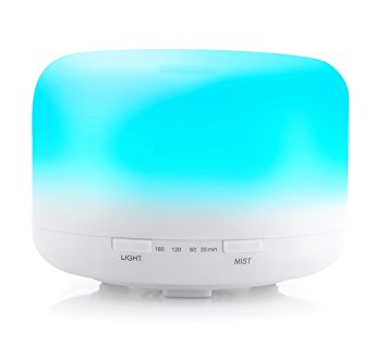 Aropey Essential Oil Diffuser 120ml Portable Cool Mist Ultrasonic Air Humidifier with Color Changing LED Lights for Yoga Spa Home Office