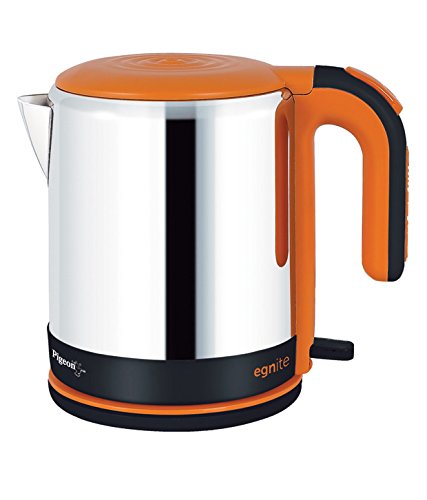 Pigeon Egnite Multi-Purpose Electric Kettle EG1200, Black & Orange,1.2 Ltrs