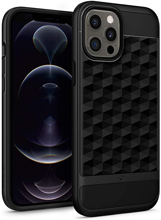 Caseology Parallax Compatible with iPhone 12 Pro Max Case (2020) - Matte Black